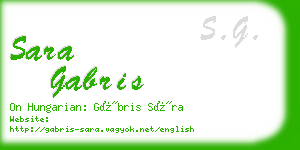 sara gabris business card